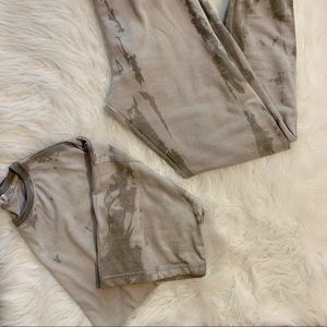 Crop top joggers matching set